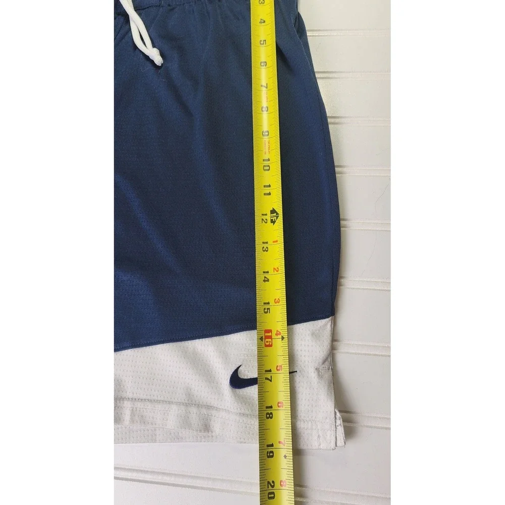 Nike Basketball Shorts Kids Medium Navy White Dri-FIT Mesh Athletic
